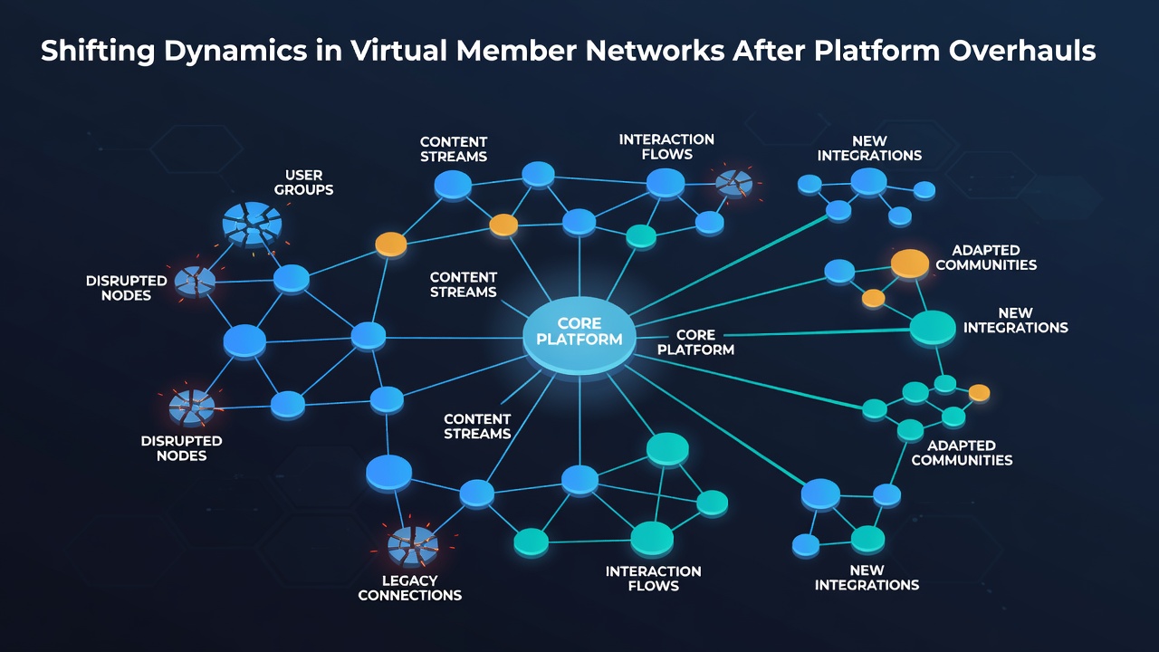 Shifting Dynamics in Virtual Member Networks After Platform Overhauls